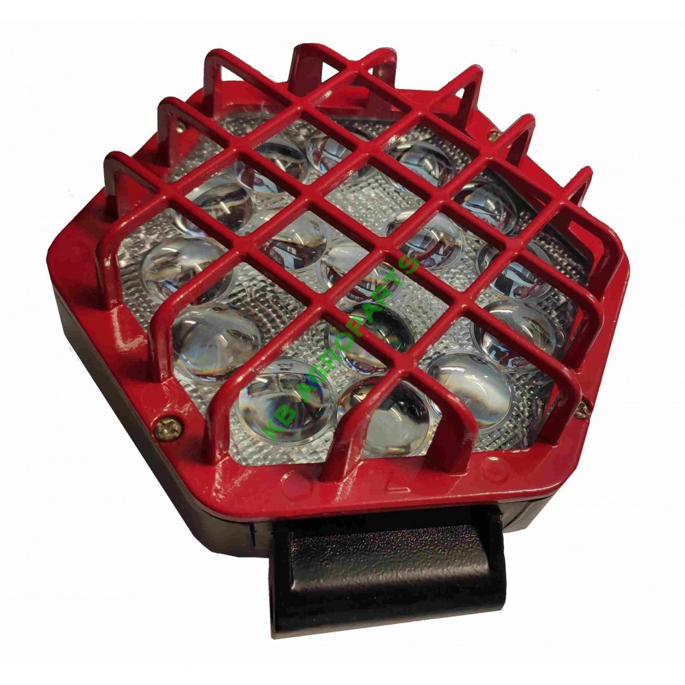 PROIECTOR LED CU GRILAJ 608 ROSU 12V/24V