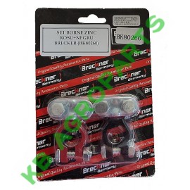 SET BORNE ZINC ROSU+NEGRU BRECKER