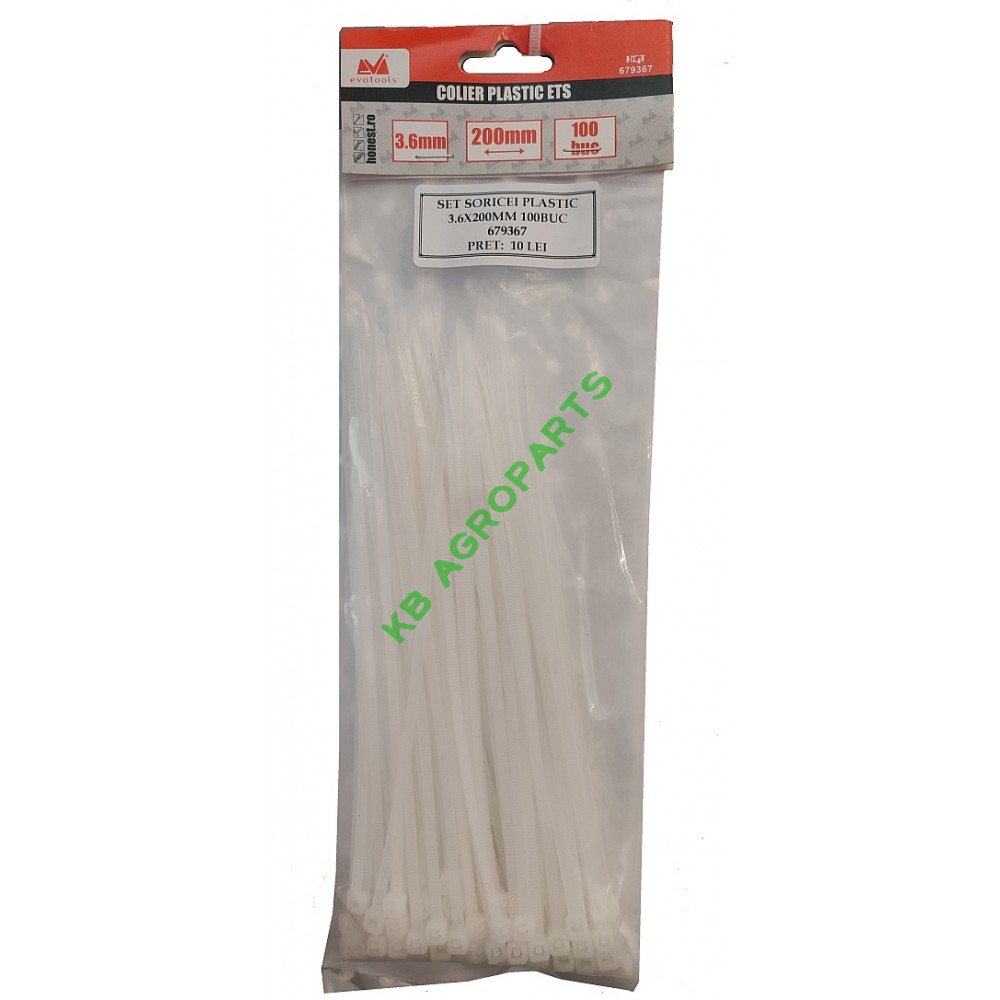 SET 100 BUC SORICEI PLASTIC 3.6 X 200MM