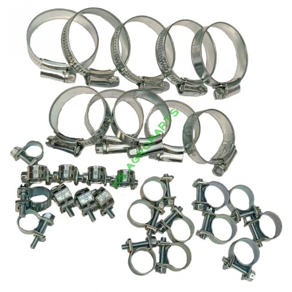 SET 30 BUCATI COLIERE FIXARE FURTUN INOX, 5x8-10MM, 5x10-12MM, 5x13-15MM, 5x15-17MM, 5x23-35MM, 5x30-45MM