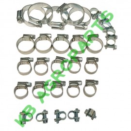 SET 30 BUCATI COLIERE FIXARE FURTUN INOX, 5x7-9MM, 5x12-14MM, 5x16-27MM, 5x10-16MM, 5x13-19MM, 5x25-40MM