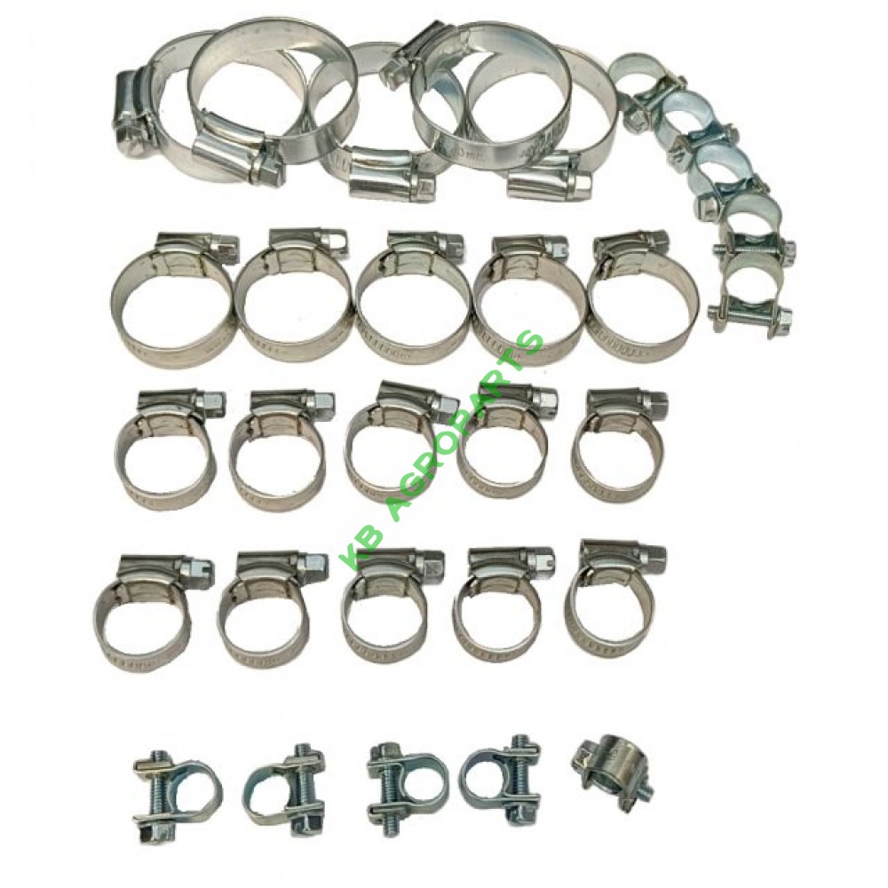 SET 30 BUCATI COLIERE FIXARE FURTUN INOX, 5x7-9MM, 5x12-14MM, 5x16-27MM, 5x10-16MM, 5x13-19MM, 5x25-40MM