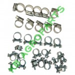 SET 30 BUCATI COLIERE FIXARE FURTUN INOX, 5x6-8MM, 5x9-11MM, 5x11-13MM, 5x14-16MM, 5x10-16MM, 5x13-19MM