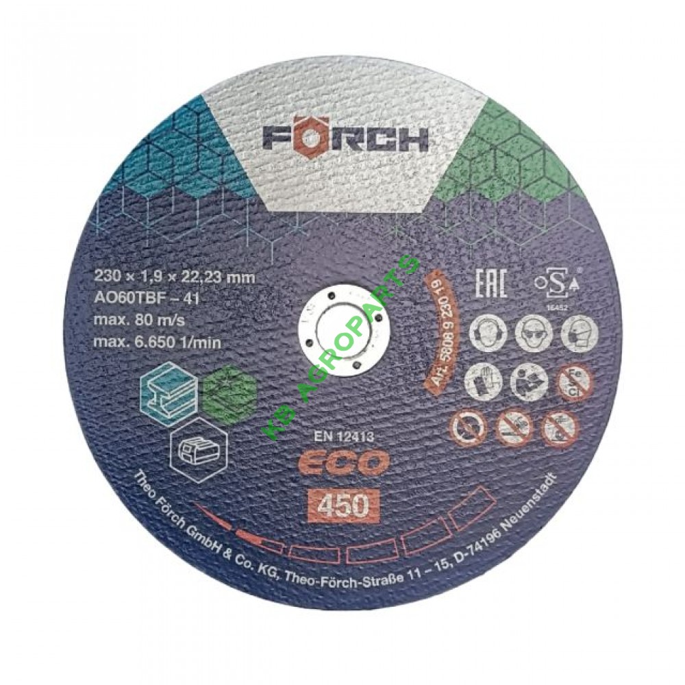 DISC TAIERE FORCH 230X1,9MMX22,23MM